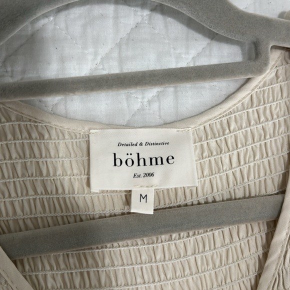 BOHME Elegant Cream Long Sleeve Dress - Picture 3 of 3